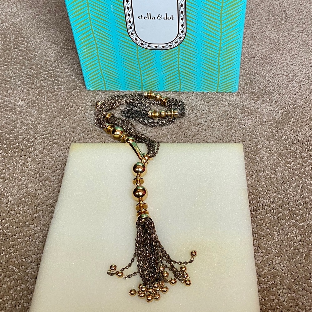 Stella & Dot Gold and Silver Statement Necklace